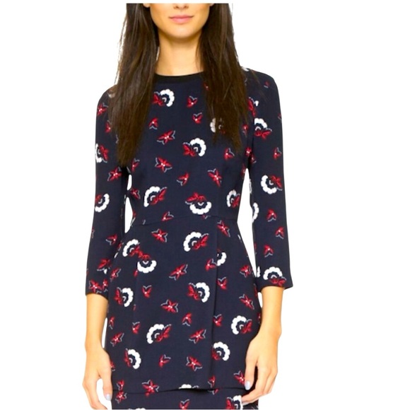 A.L.C dress Elegant Floral Long Sleeve women’s Dress size 6 - Picture 2 of 10